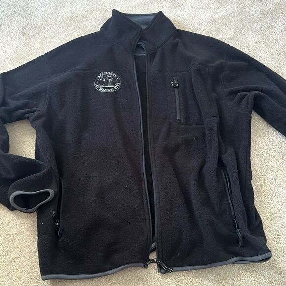 Black fleece zip up- Baltimore JCC Macabbi club - Picture 1 of 3